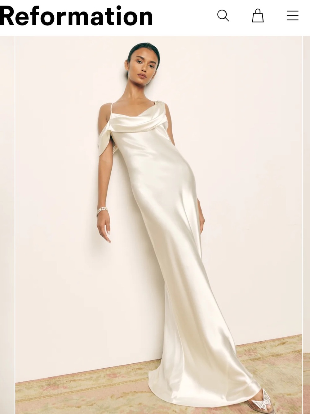 Reformation Ronda Silk Dress